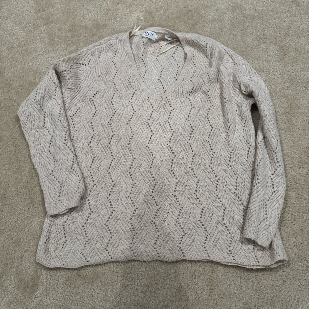 ONLY Light Beige Knit Pullover